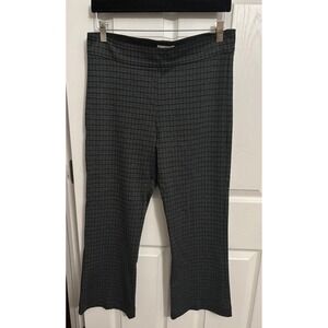 Avenue Montaigne | Leo F1637 Green/Gray Plaid Crop Flare Pants Sz 10